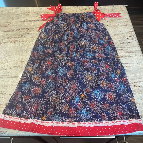 Other - Girls 4th of July firework dress red white and blue kids